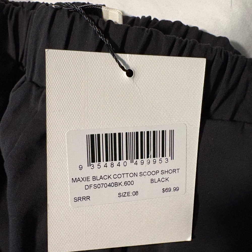 DISSH Maxie Black Cotton Scoop Shorts - Black